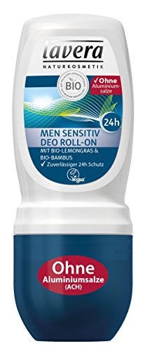 lavera Desodorante Roll On Men Sensitiv ∙ Deodorant Hombres ∙ 24 horas Deo – ∙ Vegan bio Natural & innovadora Maquillaje Natural ∙ Cuidado Corporal 1er Pack (1 x 50 ml)
