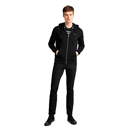 Lee Zip Through Hoodie, Sudadera con Capucha, Hombre, Negro (Black 01), XL
