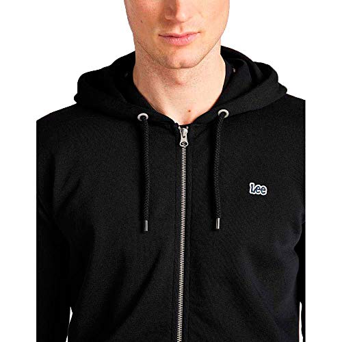 Lee Zip Through Hoodie, Sudadera con Capucha, Hombre, Negro (Black 01), XL