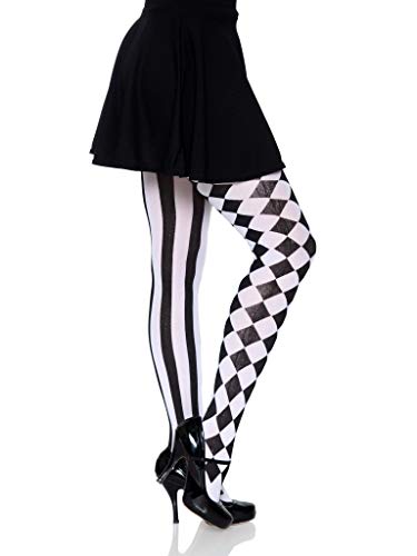 Leg Avenue- Harlequin Mujer, Color Negro Blanco, Talla Única (EUR 36-40) (772022007)