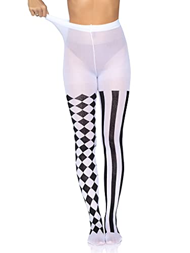 Leg Avenue- Harlequin Mujer, Color Negro Blanco, Talla Única (EUR 36-40) (772022007)