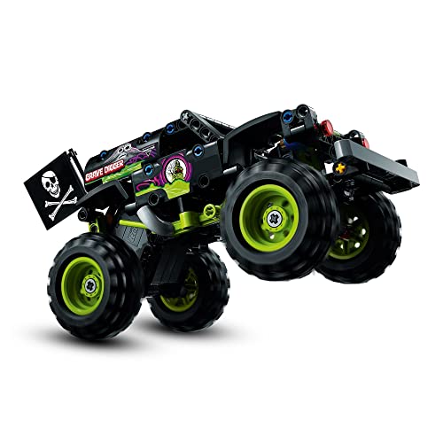 Lego  42118 Technic Monster Jam Grave Digger, Modelo 2 En 1, Camión De Juguete O Off-Road Buggy +  42117 Technic Avión De Carreras, Modelo 2 En 1, Avión De Juguete O Avión De Reacción