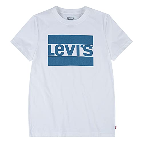 Levi's kids Lvb-Sportswear Logo tee Camiseta, Aegean Blue, 16 años para Niños