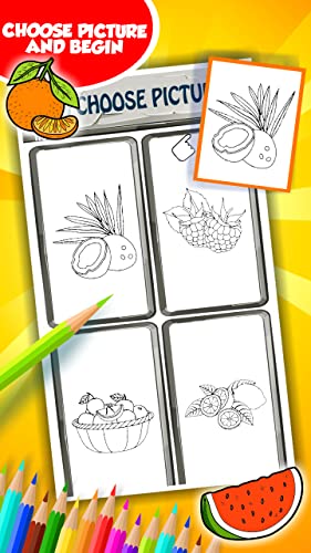Libro de colorear de frutas