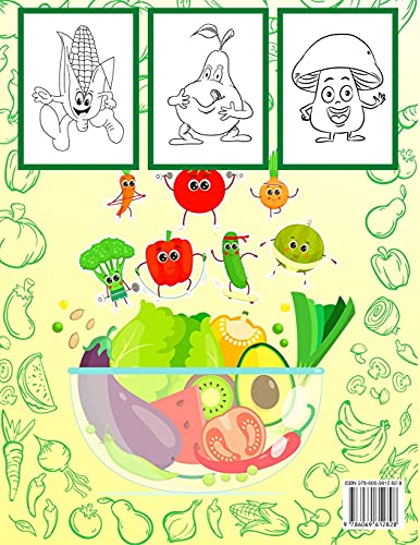 Libro De Colorear Frutas Y Verduras Para Niños Y Niñas: Divertidas Páginas Para Colorear Frutas Y Verduras Para Niños Y Niñas Infantiles. Libro De ... Dibujar Deliciosas Peras, Manzanas, Plátanos,