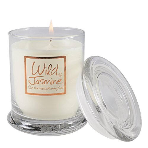 Lily Flame - Vela Perfumada en Frasco de Vidrio con Tapa - Elija de una Amplia Varidedad de Esencias: Fairy Dust, Daisy Dip, Love, Parma Violets, Blush, Rose Petals - Wild Jasmine
