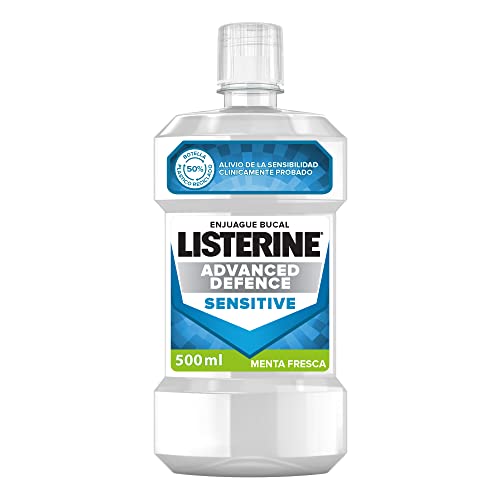 Listerine, Enjuague Bucal Advanced Sensitive, Pack de 4, 500 ml