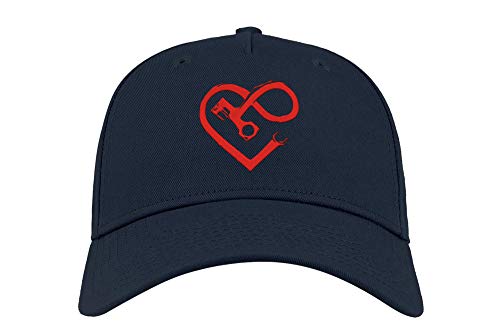 Love Engine - Llave cilíndrica para coche, bordada, visera curvada, unisex, transpirable, gorra de béisbol Fullcap Trucker cómodo top