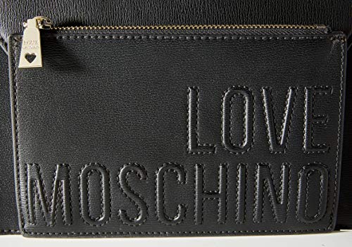 Love Moschino Borsa PU Mix, Bolso de Mujer, Negro, Normale
