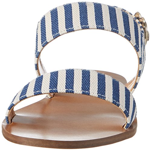 Love Moschino, Sandalias Planas Mujer, Blanco (Blue), 39 EU