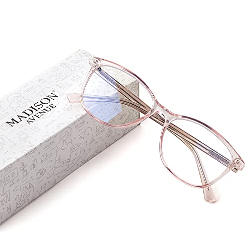 Madison Avenue Gafas de bloqueo de luz azul ligero para juegos de ordenador, antifatiga visual y reflejos UV