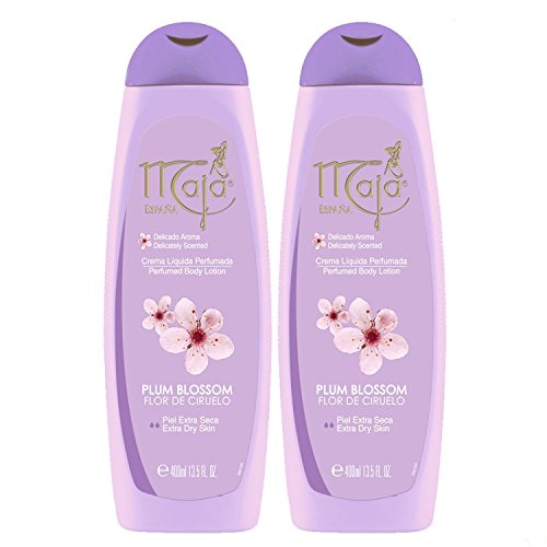 Maja Perfumed Body Lotion Extra Dry Skin 13.5 oz. 2-PACK Flor De Ciruelo/Plum Blossom by Myrurgia