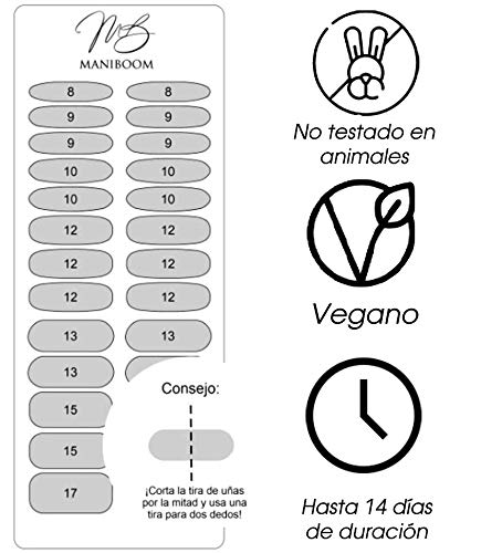 ManiBoom 26 Tiras de Uñas - Pegatinas Decorativas Para Uñas Semipermanentes - Calcomanías Nail Polish Autoadhesivas - Nails Stickers Adhesivos de Esmalte(Rojo Picante - Rojo Bermellón)