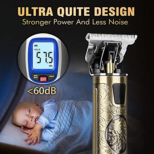 Maquina Cortar Pelo Profesional,Cortapelos Hombre,Trimmer USB Recargable,Recortadora de Barba Hombre Inalámbrico Impermeable para Familias y Barbero