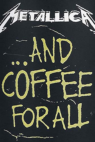 Metallica And Coffee For All Unisex Taza negro mate, cerámica, 0,3 l