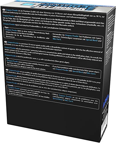 MICROBE-LIFT Zeopure Powder - Zeolita en Polvo para Agua Cristalina, Elimina los Contaminantes, Ideal para Cualquier Acuario de Agua Salada y Dulce