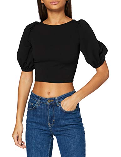 MISS SELFRIDGE Black Lattice Back Top Blusas, Negro, 12 para Mujer