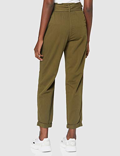 MISS SELFRIDGE Khaki Hang Tab Trousers Pantalones, Caqui, 8 para Mujer