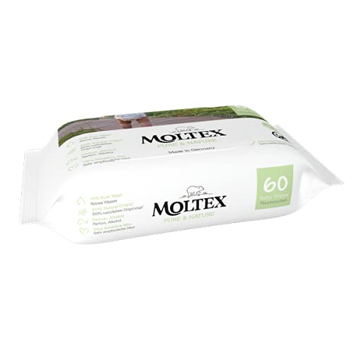 Moltex Pure & Nature Toallitas para Bebé - 720 toallitas, 12 paquetes (12x60)