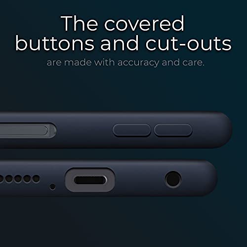 Moozy Lifestyle. Funda para Xiaomi Redmi Note 9S, Note 9 Pro, Azul Marino - Cover Carcasa de Silicona con Acabado Mate y Forro de Microfibra Suave