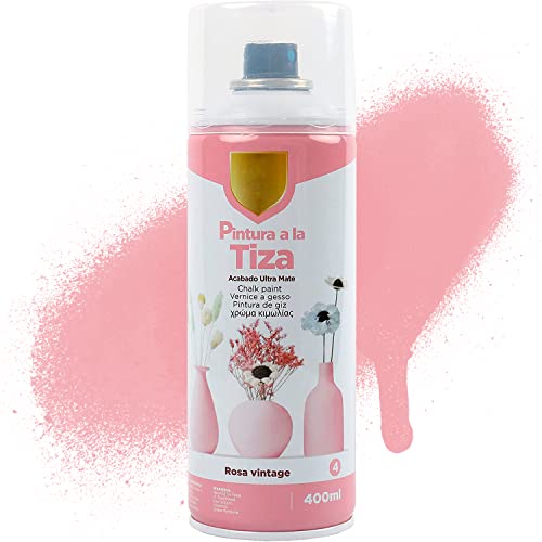 MovilCom® - Pintura en spray a la tiza, acabado Ultra Mate, Rosa Vintage, 400ml, mod.T-004