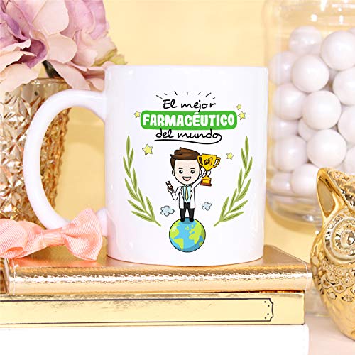 MUGFFINS Taza Farmacéutico (Mejor del Mundo) - Regalos Originales y Divertidos de Farmacia