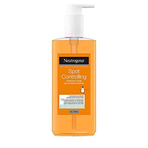 Neutrogena Spot Controlling Acne Limpiador, Crema Hidratante Oil Free & Granos Exfoliante