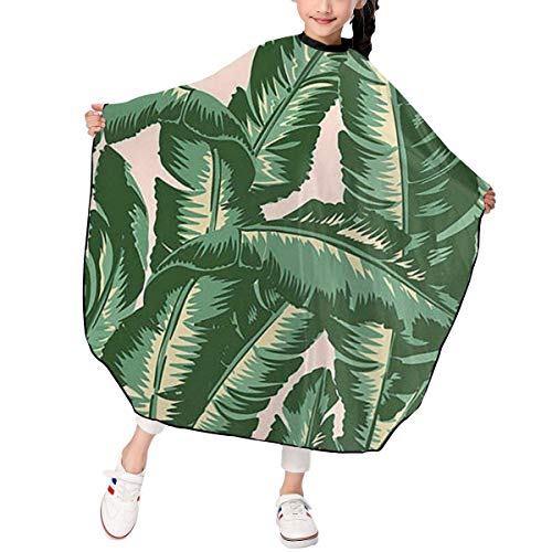 Niños Cubierta de capa de peluquero para corte de pelo,Bata de peluquería impermeable unisex Capa de barberos - Palm-Print-Lauren-Amelia-Hughes