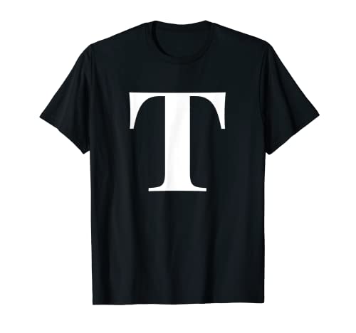 Nombre Personalizado Alfabeto Letra Inicial T Regalo Presente Camiseta