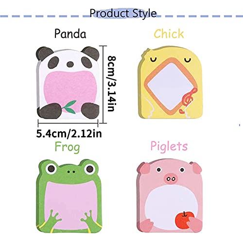 Notas Adhesivas,Mini Notas Adhesivas 32 Unidades Sticky Notes Bonitas 20 Hojas Por Almohadilla Con Diseño De Animales Lindos Adhesivos Para Escolar Hogar Oficina Regalos Para Niños(Ocho Modelos)