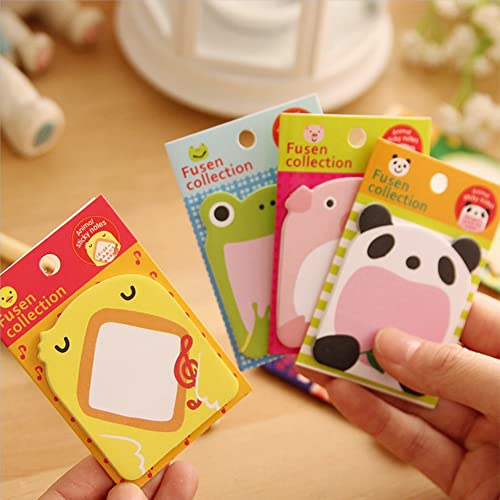 Notas Adhesivas,Mini Notas Adhesivas 32 Unidades Sticky Notes Bonitas 20 Hojas Por Almohadilla Con Diseño De Animales Lindos Adhesivos Para Escolar Hogar Oficina Regalos Para Niños(Ocho Modelos)