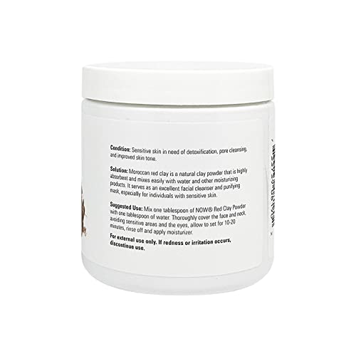 NOW Foods Red Clay Polvo De Marruecos 170 g