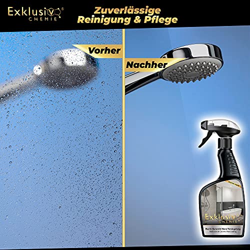 ¡NUEVO! Exklusiv Chemie® Nanosellado de baño y cerámica | Sellado de vidrio | Sellado de baño con efecto loto | Efecto de reborde y sellado de superficies | 500 ml