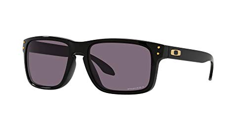 Oakley Holbrook Corte asiático, Gafas para Hombre, Logotipo Negro y Dorado Pulido