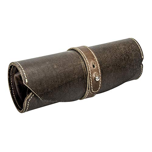 Online 41079 Roll Pouch Vintage Leather I - Estuche de piel de vacuno, color marrón