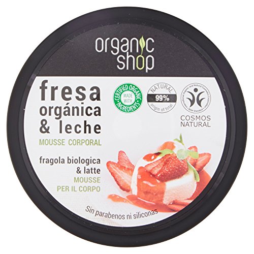 ORGANIC SHOP Mousse Corporal Yogur DE Fresa 250ml, Estándar, Único