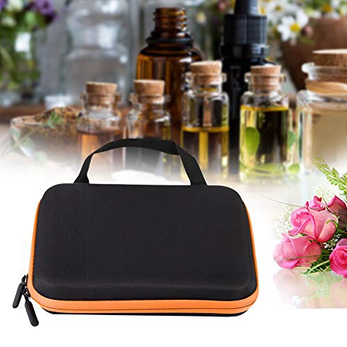 Organizador de aceites esenciales de diseño anti-choque, bolsa de almacenamiento de aceites esenciales, portátil para viajar a casa(Orange)