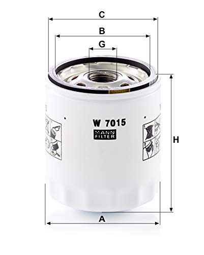 Original MANN-FILTER Filtro de aceite W 7015 - para automóviles