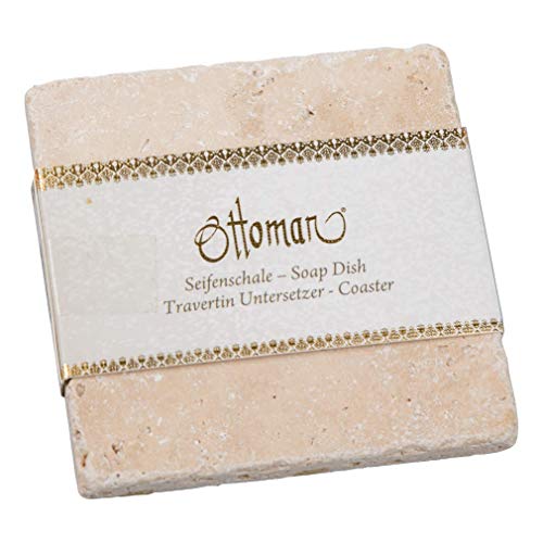 Ottoman jabonera qadratisch Travertino 10 x 10 cm