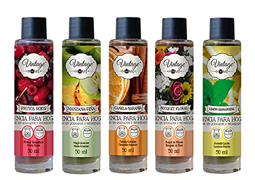 Pack Aceites Esenciales Humidificador, 5x50ml Aceites Esenciales, Aromaterapia para Humidificador y Difusor Aroma, SPA, Masajes, Relajarse, Set de Regalo