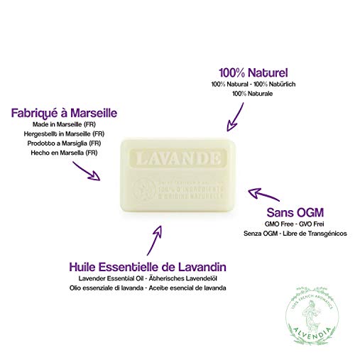 Pack Provenza: Jabón Blanco Natural de Lavanda + 6 Bolsitas de Lavanda - Fabricada y cosechada en la Provenza