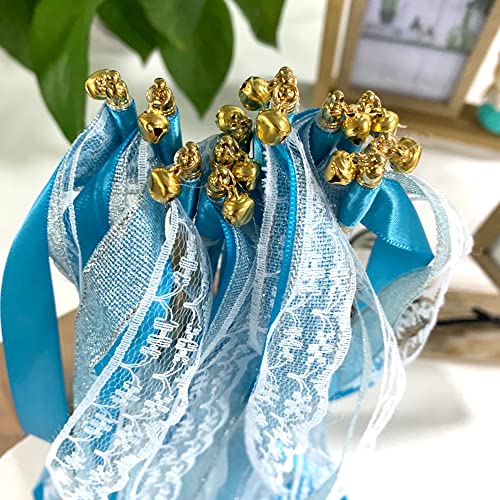 Palo De Cinta Para Boda Cinta De Fiesta Excelente Palos De Varitas 12 Piezas De Cinta Varita De Hadas Varita MáGica Varita Serpentina Con Campanas Cinta De Boda DecoracióN Que Revolotea CéSped (azul)
