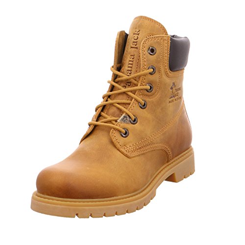 Panama Jack Panama 03 Wool, Zapatos de Cordones Brogue Mujer, Amarillo (Vintage B1), 41 EU