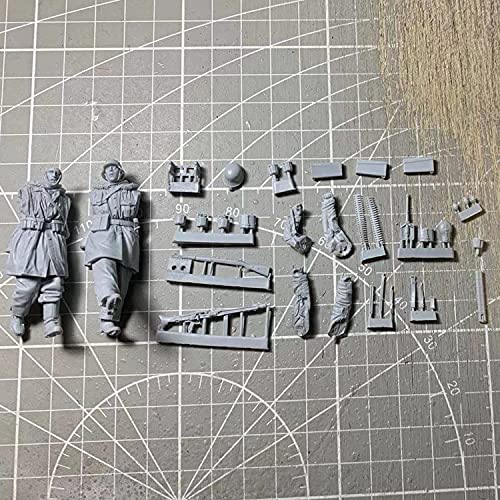 PANGCHENG Figura Modelo de Resina 1/35 GK Soldier MG Team. Kharkov 1943 WWII Military Theme Kit sin Montar y sin Pintar