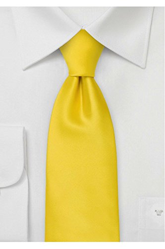 Para hombre formal corbata Boda lazos de color sólido al por mayor Lote de 5 – 3,5 "acabado satinado - Dorado -