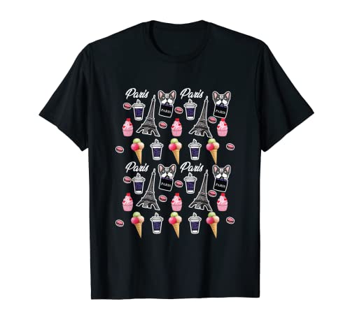 París Helado y Torre Eiffel Cupcake Paris Love France Camiseta