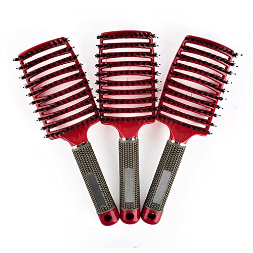 Peine para el cabello Peine para masaje del cuero cabelludo Salón de peluquería Herramientas de peinado Cepillo para el cabello Cepillo para desenredar el cabello Dropshipping Nicho Product-Pink