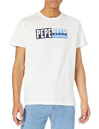 Pepe Jeans Gelu Camiseta, 803off White, L para Hombre