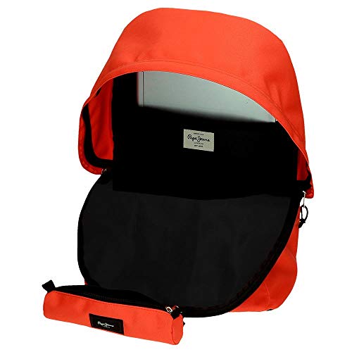 Pepe Jeans Mochila Estuche Aris, Color Naranja, 31x44x17,5 cms