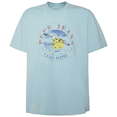 Pepe Jeans Murray Camiseta, Azul (Dark Acqua 518), X-Large para Hombre